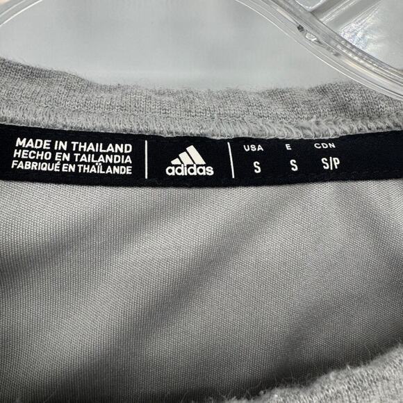 Adidas Texas A&M Aggies Gray Crewneck Sweatshirt Cropped Women's Small 3 Stripes - Picture 4 of 6